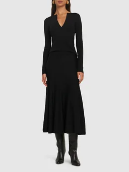 Khaite Circle Skirt in 99% Wool, 1% Polyamide, photo 2 of 5 from LUISAVIAROMA