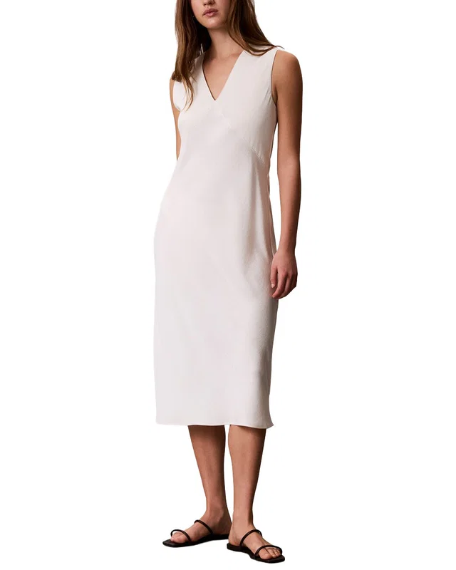 Calvin Klein Crepe Satin Midi Dress, image 1 of 1 from Gilt