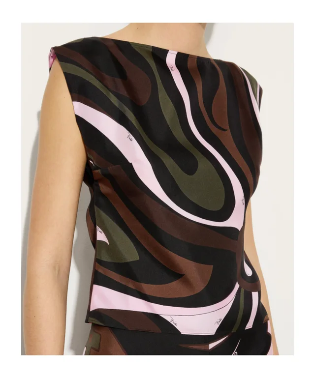 Emilio Pucci PUCCI Abstract Print Sleeveless Top, image 1 of 1 from SENSER