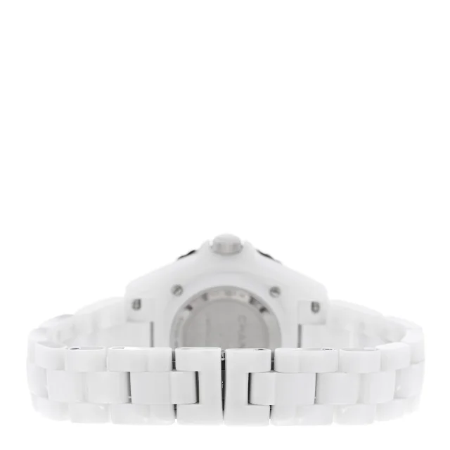Chanel Stainless Steel Ceramic 33mm J12 Limited Edition Couture Quartz Watch White in White Ceramic from FASHIONPHILE, photo 3 of 5