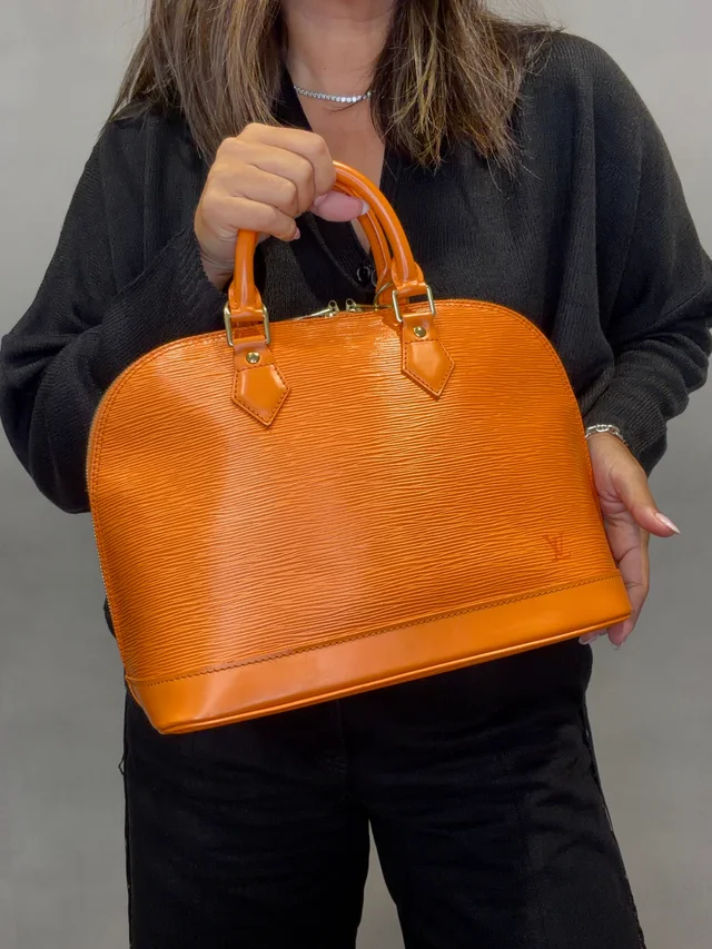 Louis Vuitton Epi Leather Alma PM Hand Bag Mandarin Orange in Orange Leather from Season 2 Consign