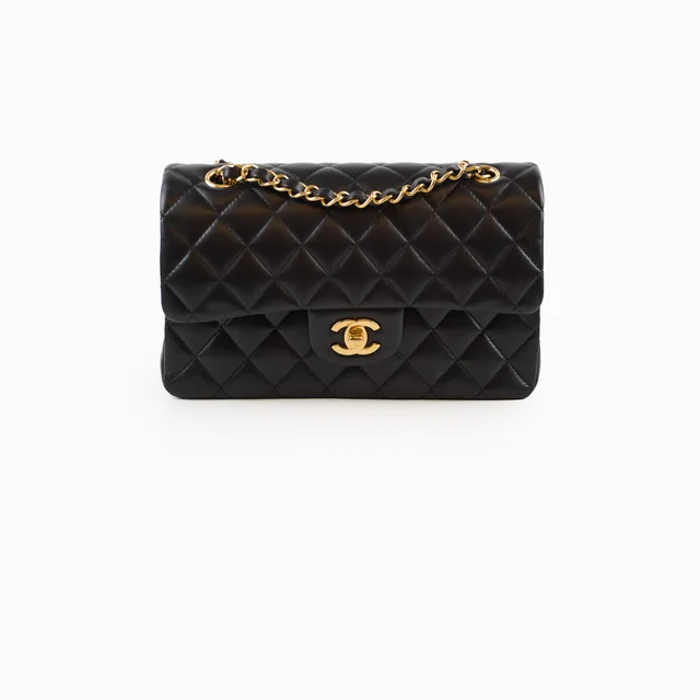 Chanel Small Classic Flap Black Lambskin in Black Lambskin from The Purse Affair