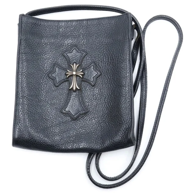 Chrome Hearts SQ Pkt CH Small CH Cross Decoration Square Pocket Leather in Leather from The Reluxe