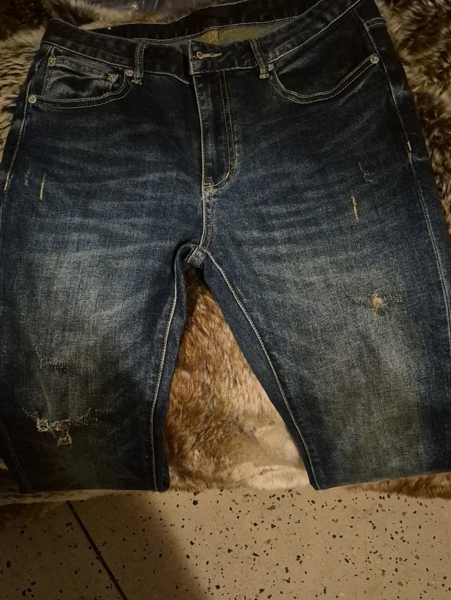 Prada Men's Washed Dark Blue Slim Straight Jeans 32x32 in blue Denim from Poshmark