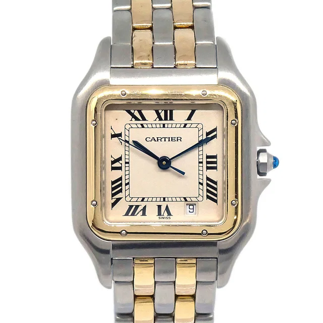 Cartier Panthere MM 2-Row Ref.183949 Quartz Watch 18KYG SS from AMORE Vintage Tokyo