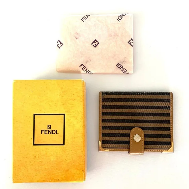 Fendi Women's Cardholders - Brown/Tan in brown|neutral|red from Depop, photo 1 of 1