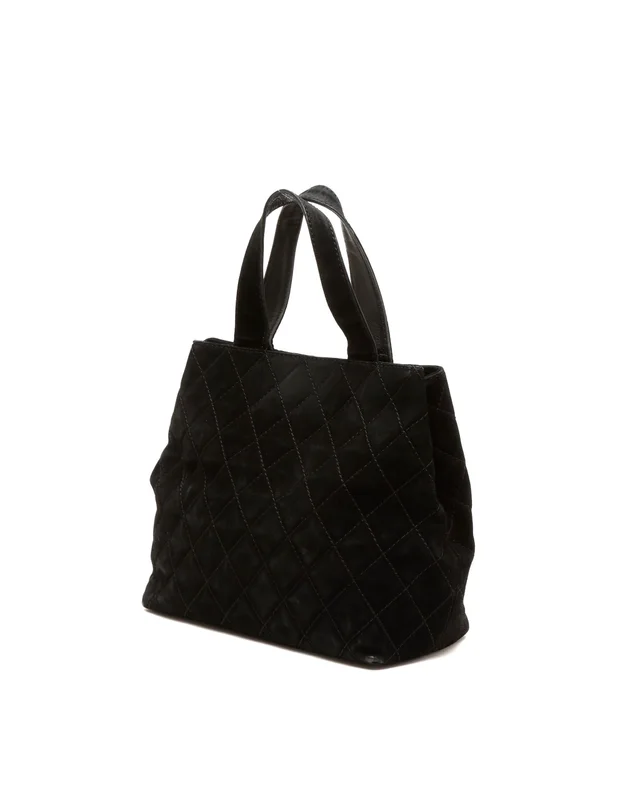 Chanel CC Suede Turn Lock Tote Bag in Suede from A Retro Tale, photo 3 of 8