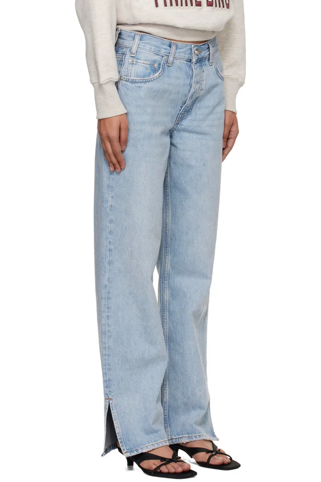 ANINE BING Blue Roy Jeans, photo 2 of 4 from SSENSE