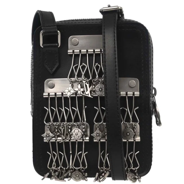 Louis Vuitton Black Danube Messenger Shoulder Bag M53975 in Black Leather from AMORE Vintage Tokyo