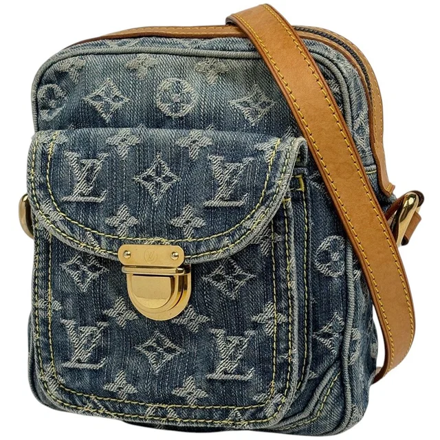 Louis Vuitton Camera Bag Pochette Monogram Denim Blue in Blue Denim from The Reluxe