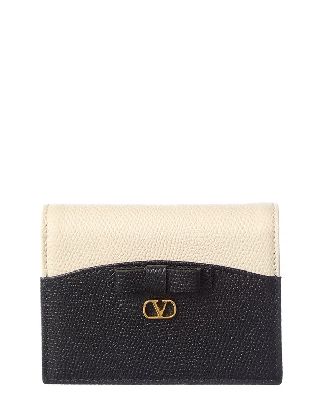 Valentino VLogo Signature Leather Card Case, image 1 of 1 from Rue La La