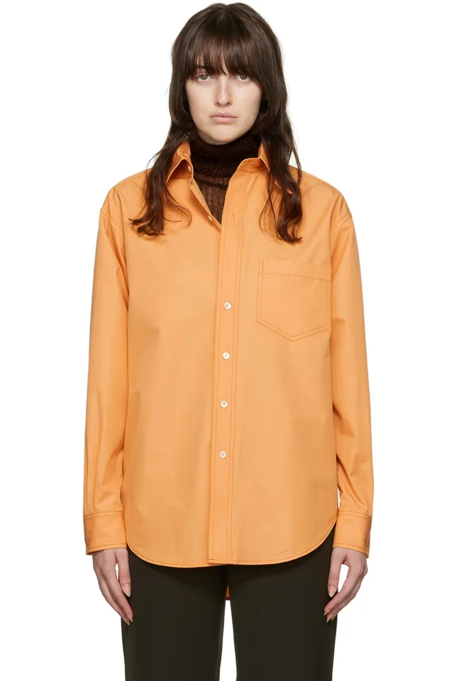 Maiden Name SSENSE Exclusive Orange Andy Shirt, image 1 of 1 from SSENSE