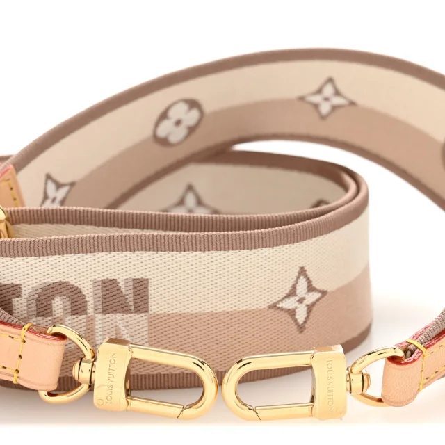 Louis Vuitton Jacquard Speedy Bandouliere 20 Shoulder Strap Beige in Beige Leather from FASHIONPHILE, photo 3 of 5