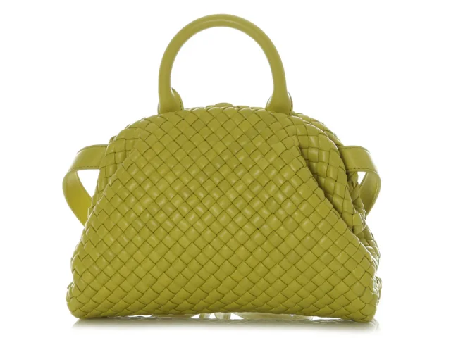 Bottega Small Kiwi Padded Intrecciato Top Handle Bag in Woven leather from Ann's Fabulous Finds, photo 2 of 9