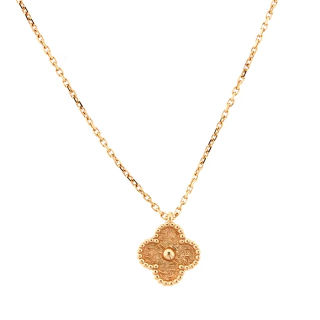 Sweet Alhambra Rose Gold Necklace | Van Cleef & Arpels | Buy at in Pink from Truefacet