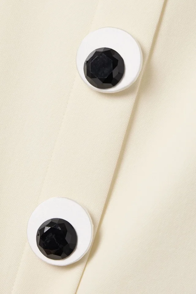 Area Crystal-Embellished Wool-Twill Mini Dress in Off White, photo 4 of 8 from THE OUTNET