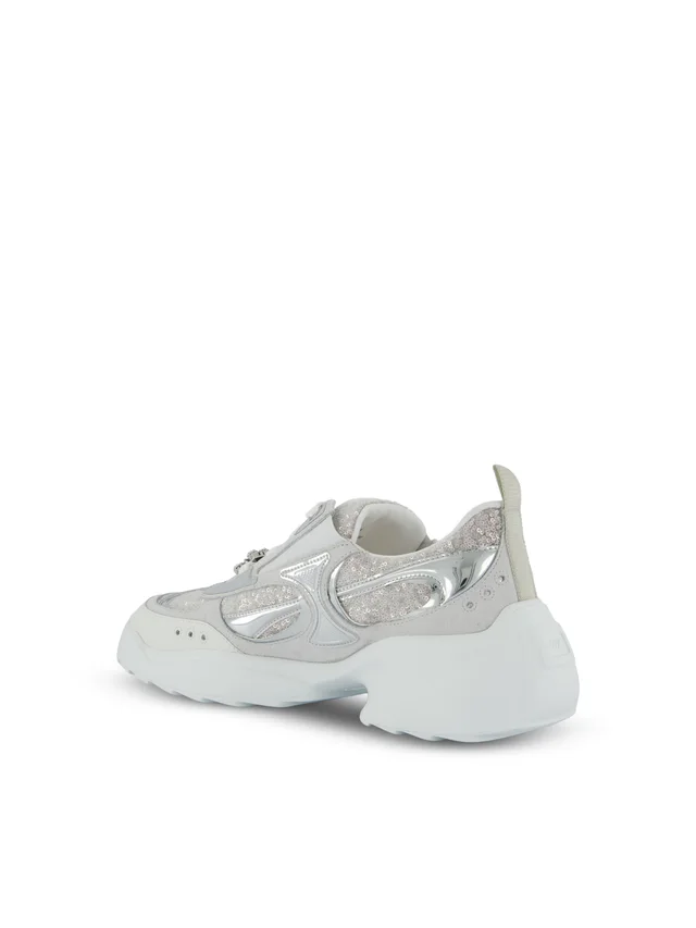 Roger Vivier Glitter Panel Low-Top Sneakers, photo 3 of 4 from SENSER