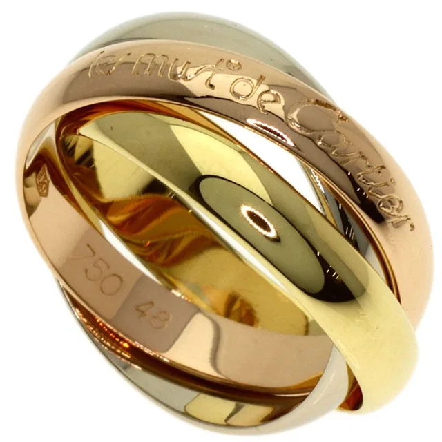 Cartier Trinity 48 Ring 18K Yellow Gold 18K White Pink in White from The Reluxe