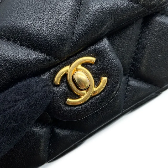 Chanel Matelasse ChainShoulder Bag BlackAP2271 Lambskin in Lambskin from GALLERY RARE, photo 10 of 10