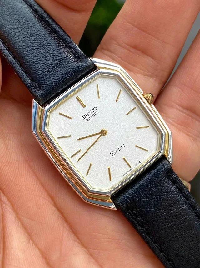 Seiko Dolce Quartz 9520-5120 Vintage Watch – Japan Made in white Leather from Grailed