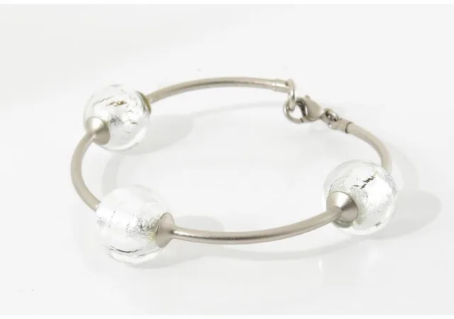 Chanel Rare 99C Silver Crystal Bracelet Bangle Cuff in Silver from Bagriculture