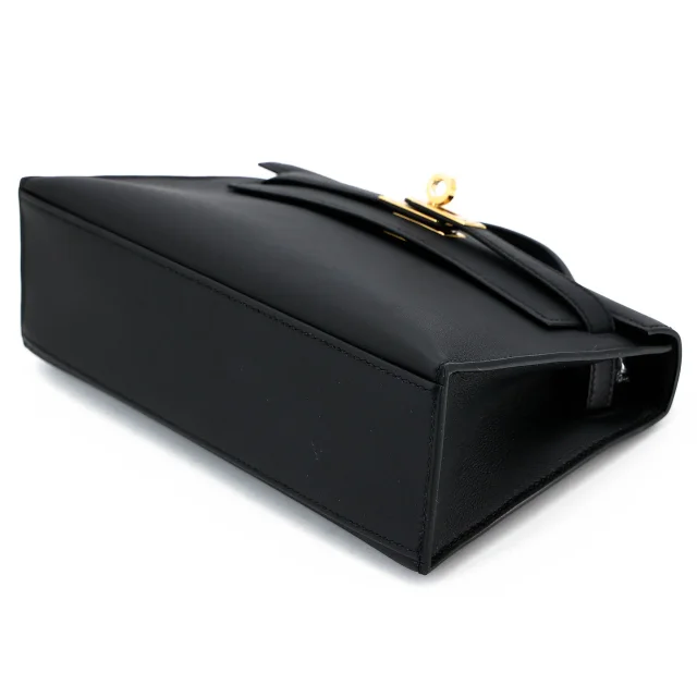 Hermès Kelly Pochette Noir (89) in Black Swift leather from Ginza Xiaoma, photo 4 of 4