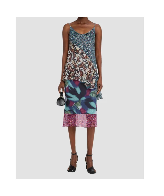 Dries Van Noten Printed silk asymmetric top, photo 8 of 8 from SENSER