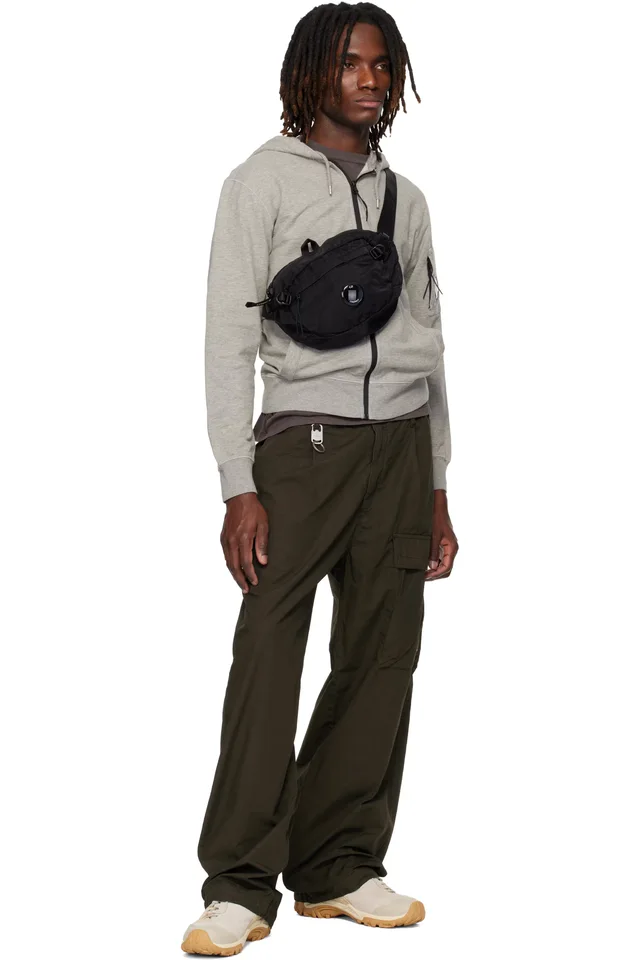 C.P. Company Black Nylon B Belt Bag, photo 4 of 4 from SSENSE