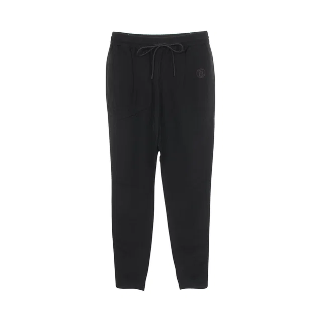 Burberry TB Logo Embroidered Viscose Pants from LuxUness