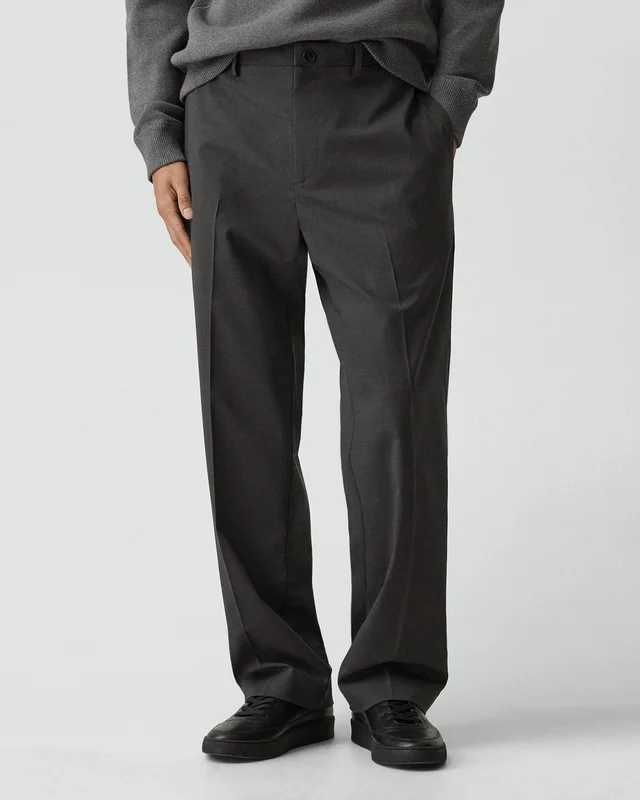 Theory Straight Drawstring Pant in Motion Wool, photo 5 of 6 from Theory