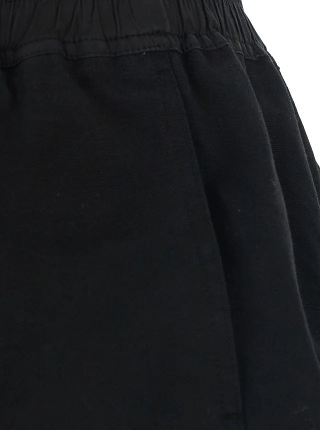 Drkshdw Black Shorts with elasticated drawstring waist and zip at the back in cotton for men in Black 100% Cotton, photo 6 of 6 from Gaudenzi Boutique