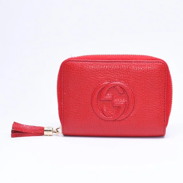 Gucci Soho Fringe Compact Wallet Coin Purse Leather in Leather from The Reluxe