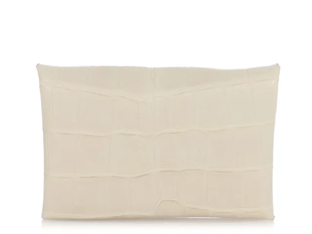 Hermès Beton Matte Alligator Calvi Card Holder in Crocodile from Ann's Fabulous Finds, photo 4 of 11