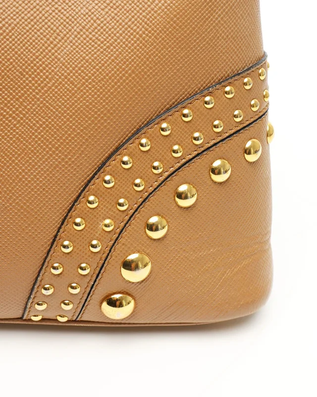 Prada Studded Saffiano Bag in Saffiano leather from A Retro Tale, photo 7 of 13
