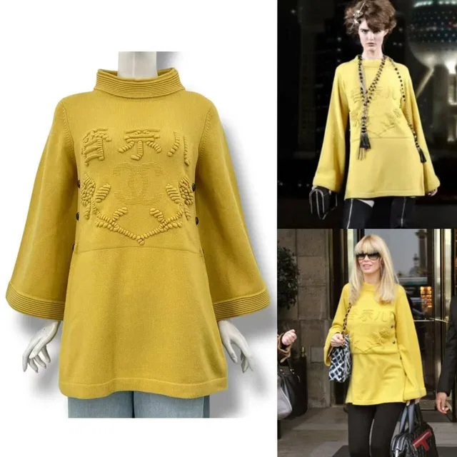 Chanel Sweater Metiers D'Artart Shanghai Collection Logo CC Cashmere in Cashmere from The Reluxe
