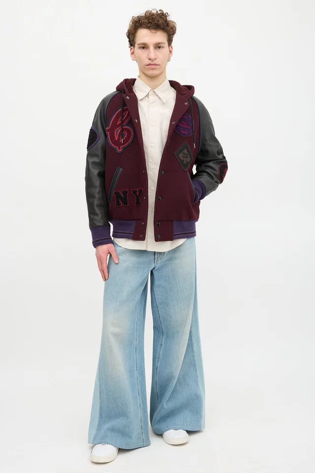 Coach Hooded Varsity Jacket in Lambskin from VSP Consignment