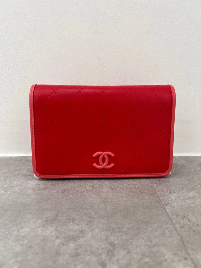 Chanel WOC Red / Pink Lambskin #27466148 in Red Lambskin from Luxury Promise
