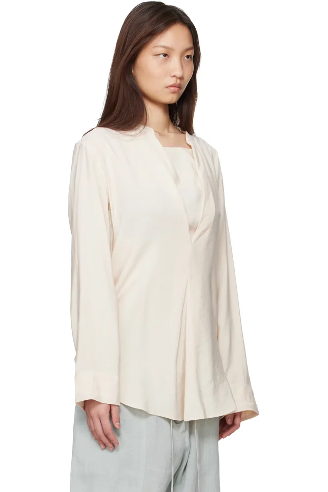 Studio Nicholson Beige Pampa Blouse, photo 2 of 2 from SSENSE