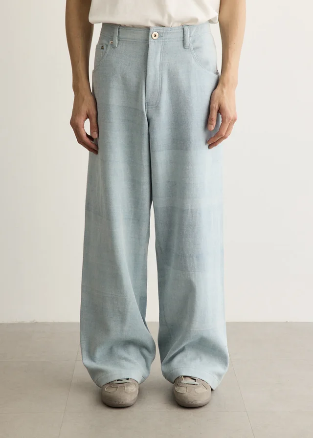 KARDO Rupinder Nat Dye Handloom 5 Pocket Jeans in Blue from Incu, photo 1 of 1