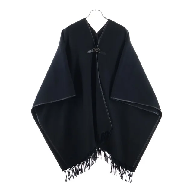 Hermès Kelly Buckle Poncho Black Cashmere Leather in Black Cashmere from The Reluxe