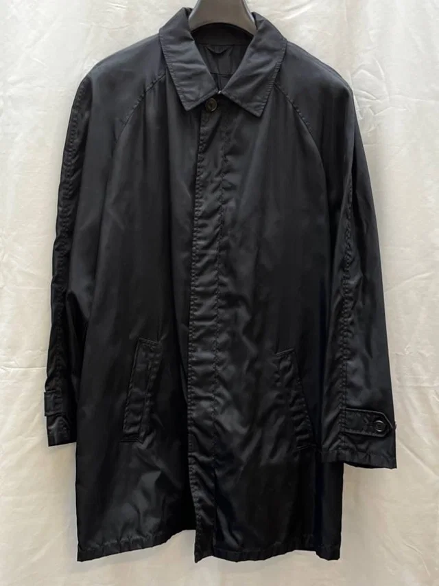 Prada oversized rain coat black Size: M in Black Nylon from Oxfam Online Shop