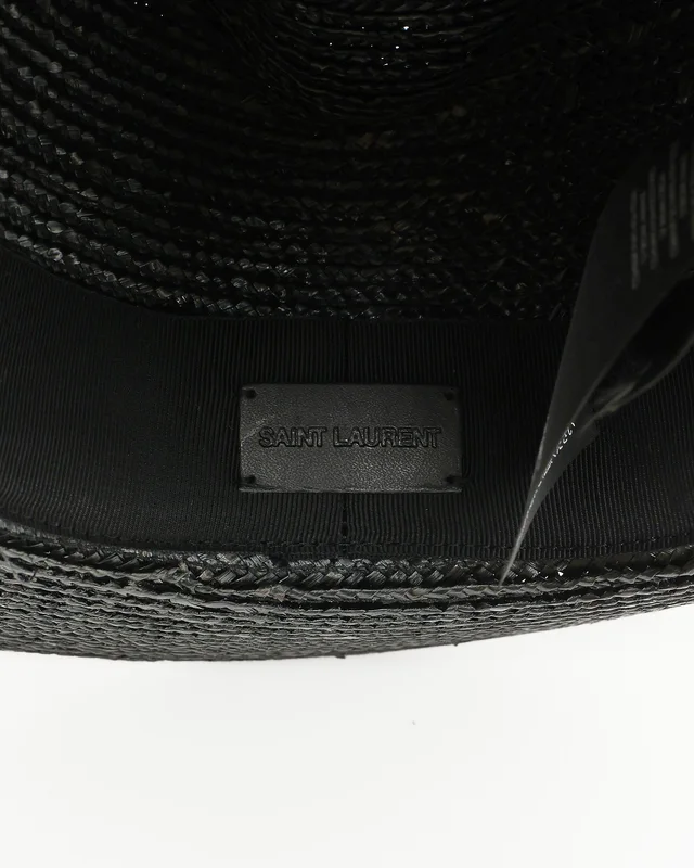 Saint Laurent Black Hat in Black Woven leather from A Retro Tale, photo 7 of 9