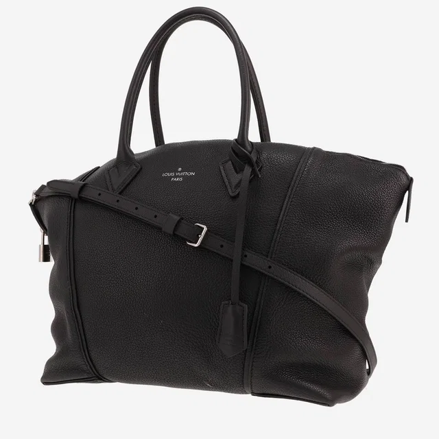 Louis Vuitton Lockit handbag in black grained leather in Black Caviar leather from Collector Square
