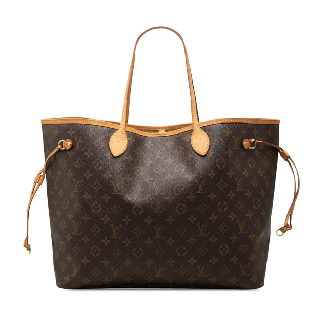 Brown Louis Vuitton Monogram Neverfull GM Tote Bag in Brown Coated canvas from Designer Revival