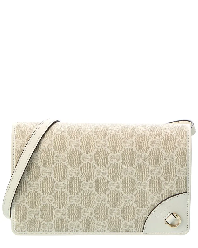 Gucci GG Emblem Super Mini GG Supreme Canvas & Leather Shoulder Bag, image 1 of 1 from Rue La La