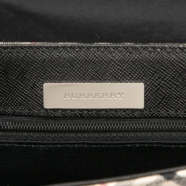 Beige Burberry Nova Check Canvas Crossbody in Beige Canvas from Designer Revival, photo 5 of 7