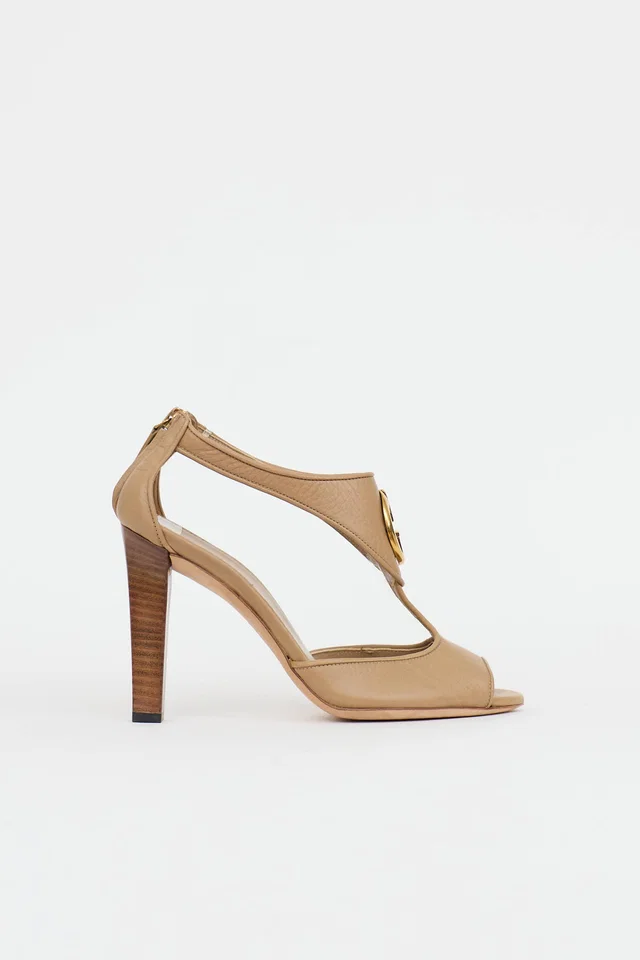 Gucci Leather 1973 GG Heels in Leather from VSP Consignment