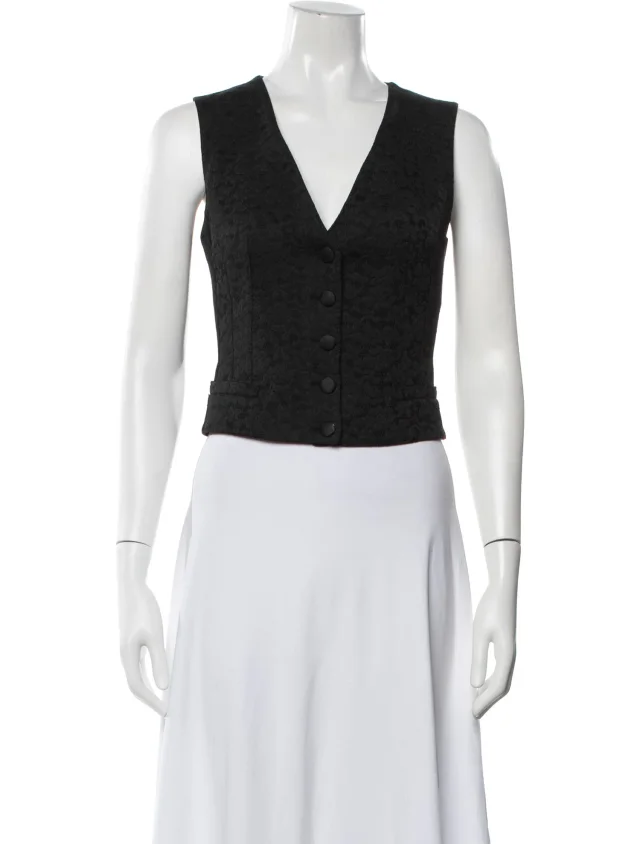 Dolce & Gabbana Silk Patterned Top in black Silk from The RealReal