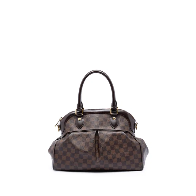 Brown Louis Vuitton Damier Ebene Trevi PM Satchel in Brown Canvas from Designer Revival