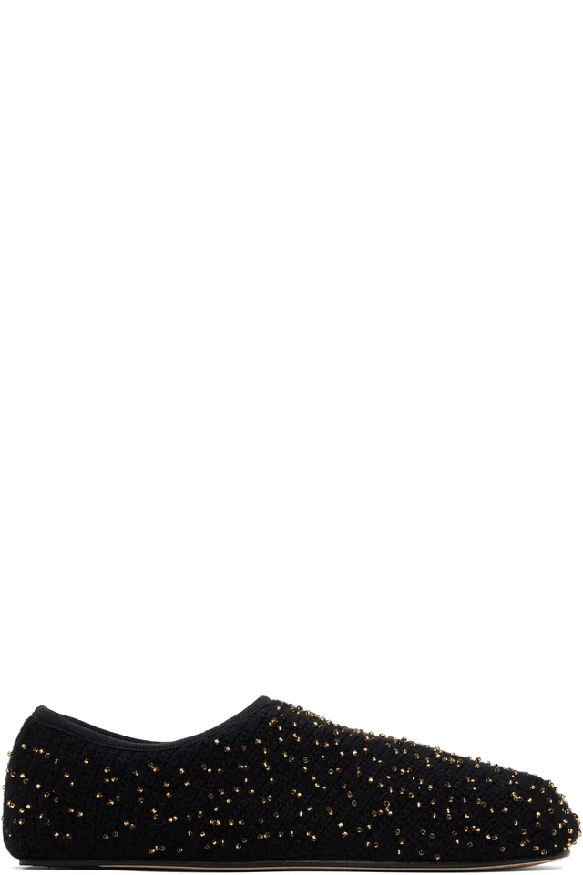 Gabriela Hearst Black Aris Knit Ballerina Flats, image 1 of 1 from SSENSE